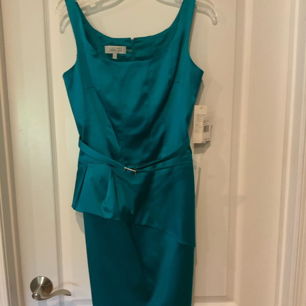 Beautiful Satin Green Cocktail Dress